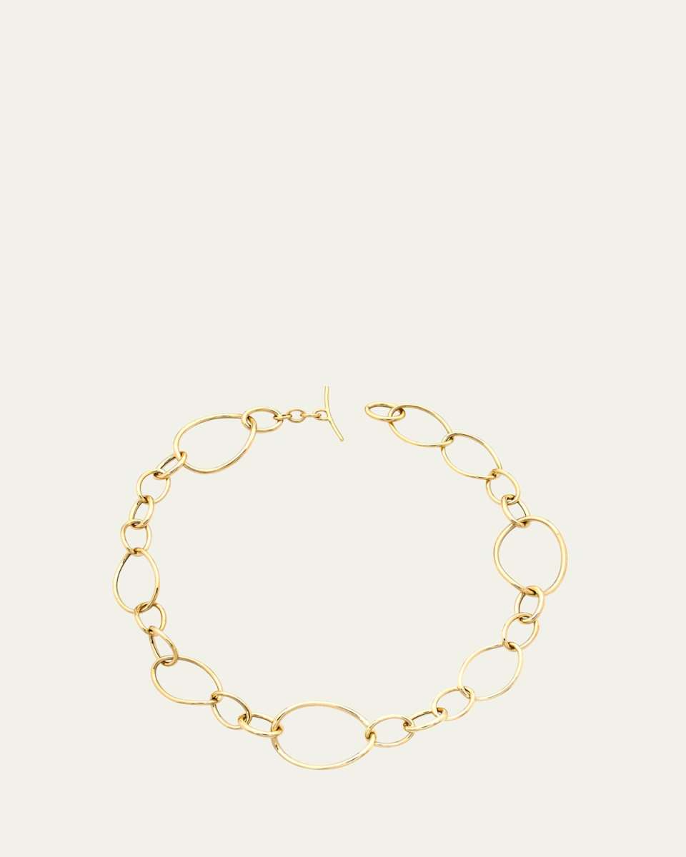 18k Gold Chain Necklace, 18"L
